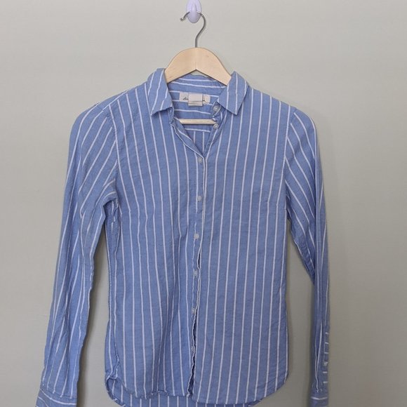 H&M Blue stripped dress shirt - Picture 1 of 5